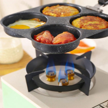 Non-stick egg pans - Cast iron egg frying pan - Breakfast burger egg pancake maker - for fried eggs, pancakes - Suitable for gas stoves and induction cooktops.