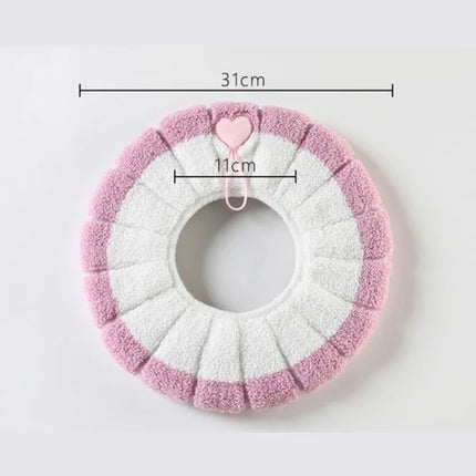 Toilet seat cushion 4-pack – Warm stretch, universal, washable.
