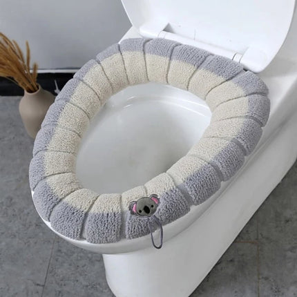 Toilet seat cushion 4-pack – Warm stretch, universal, washable.