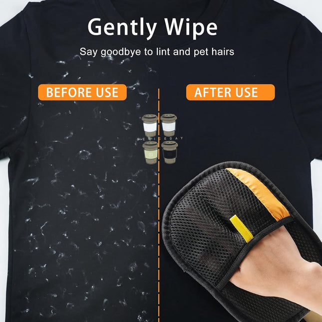 2 Pieces Magic Brush Pet Hair - Washable and Reusable for Cat and Dog Hair - Effortless Care and Cleaning of Sofa, Carpet, and Furniture.