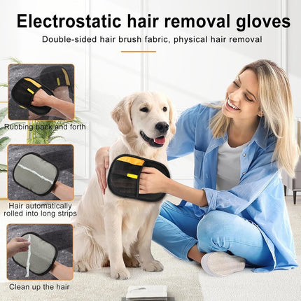 2 Pieces Magic Brush Pet Hair - Washable and Reusable for Cat and Dog Hair - Effortless Care and Cleaning of Sofa, Carpet, and Furniture.