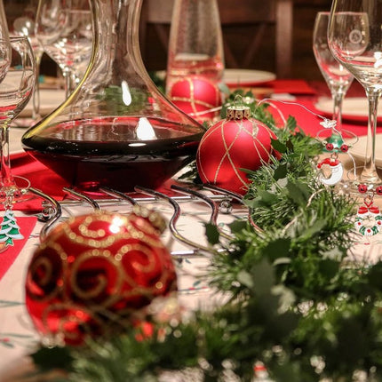 Christmas Wine Glass Charms 30-piece – Identification, holiday theme, drink markers.