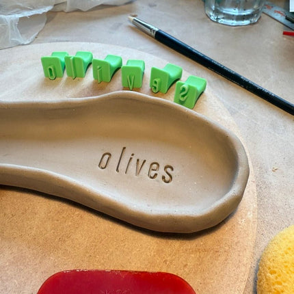 Alphabet Stamps – Lowercase letters, for clay pots/fondant, DIY, 26 alphabet book.