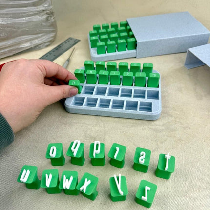 Alphabet Stamps – Lowercase letters, for clay pots/fondant, DIY, 26 alphabet book.