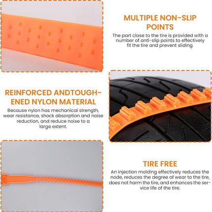 Snow Chain - Anti-slip for Car Tires - 8-pack - Reusable anti-slip cable ties - 88 x 4 cm - Adjustable tire chains - Suitable for cars, trucks, etc. - Universal snow chains - Anti-slip chains.