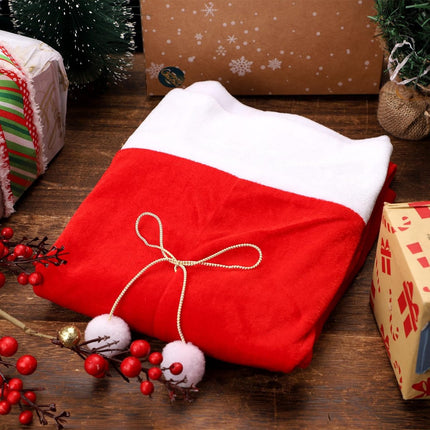 Large Santa Christmas Bag with Drawstring - Reusable Extra Large Christmas Bags - Red Soft Velvet Drawstring Bags for -100*70cm - Gift Wrapping, Party and Tree Decoration.