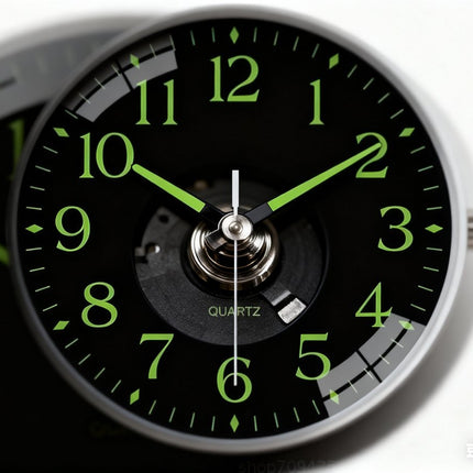 Luminous digital quartz wall clock - 20 cm - Modern minimalist silent clock for living room and bedroom - Stylish wall clock for home use.