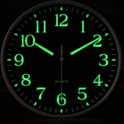 Luminous digital quartz wall clock - 20 cm - Modern minimalist silent clock for living room and bedroom - Stylish wall clock for home use.