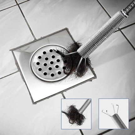 Sink plunger - Flexible drain cleaner - Gripper with 4 claws - For kitchen sink and bath - Retractable poles (160 cm).