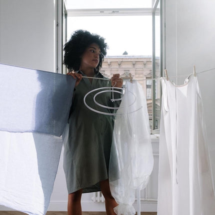 Spiral Drying Rack - 2-Piece Set - Windproof - For Bedding, Towels & Clothing - Rotatable & Space-Saving.