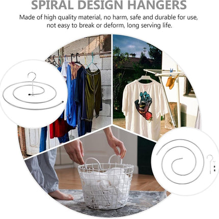 Spiral Drying Rack - 2-Piece Set - Windproof - For Bedding, Towels & Clothing - Rotatable & Space-Saving.