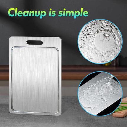 Kitchen cutting board - New grooved cutting board - Double-sided cutting board - Suitable for cutting meat, fruit, and vegetables (25.8 x 15 cm).