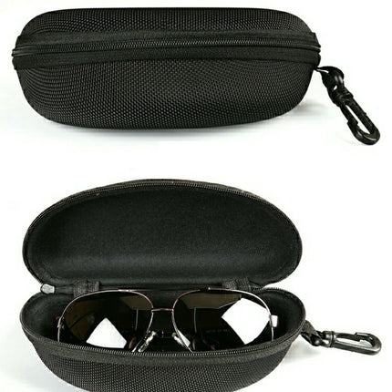 Portable Glasses Case Hard Case - Glasses Pouch - Waterproof Sunglasses Storage - Hard Box With Zipper and Olip - Durable Protective Case for Glasses.