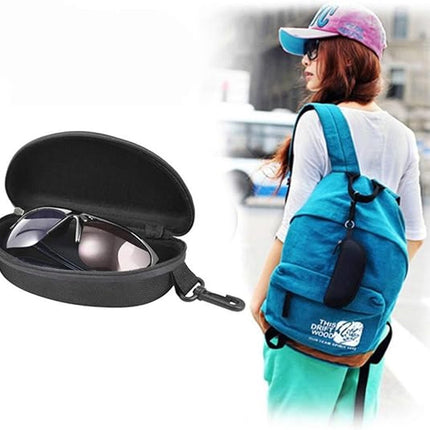 Portable Glasses Case Hard Case - Glasses Pouch - Waterproof Sunglasses Storage - Hard Box With Zipper and Olip - Durable Protective Case for Glasses.