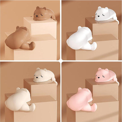 4 Sleepy Bear Corner Protectors - Child Safety and Baby Security - Soft Cartoon Bear Design - Cushioning Edge Protectors - for Tables and Windows.