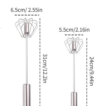 Egg whisk - Egg beater - Whipped cream whisk - Mini whisk - Milk frother - Manual - mixing, beating, whisking and stirring (25 cm).
