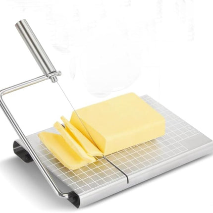 Cheese Slicer with Measuring Scale - 6 Interchangeable Blades - Precision Cutting - Dishwasher Safe - Cheese Lovers & Home Use.