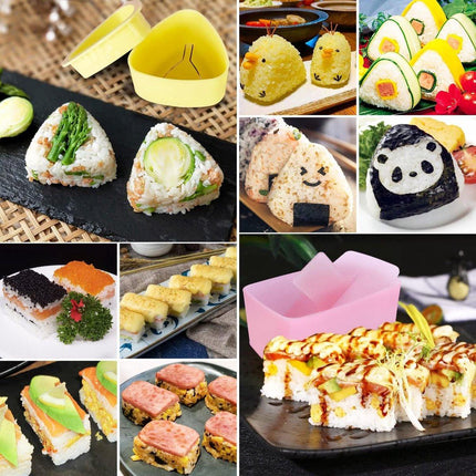 Onigiri mold - 3-pack Musubi press maker Triangular rice ball mold maker - Kids' lunch Bento and DIY at home.