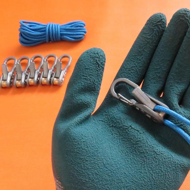 Paracord Adjusters 6-pack – With locking buckle, camping/boat.