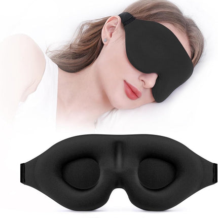 Sleep mask for side sleepers - sleep eye mask - fully light-blocking 3D sleep mask, soft breathable eye mask for women and men, relaxing blindfold for the night without pressure.