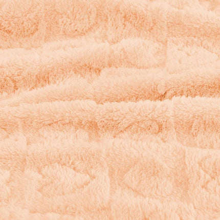 Baby  - et with heart motif, ultra-soft, cozy baby  - ets for girls and boys, soft baby and toddler  - ets for newborn babies, gifts for the crib and stroller (76 x 102 cm) (apricot pink).