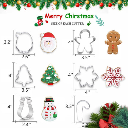 Cookie Cutters - Cookie Molds - 6 Molds for Cookies - Christmas Cookies - Christmas Cookie Cutters - For Gingerbread and Cookies During the Holidays.