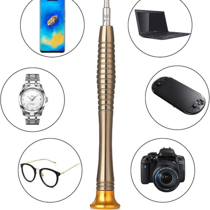 Screwdriver Set - 25-in-1 Repair Kit - Screwdriver Set with Protective Case - Professional Repair Kit for Mobile Phones, Laptops, and Glasses - Includes Torx, Y-, slotted, and triangle screwdrivers..