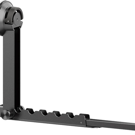 Wall drying rack – Foldable, aluminium, vacuum suction cup (grey).