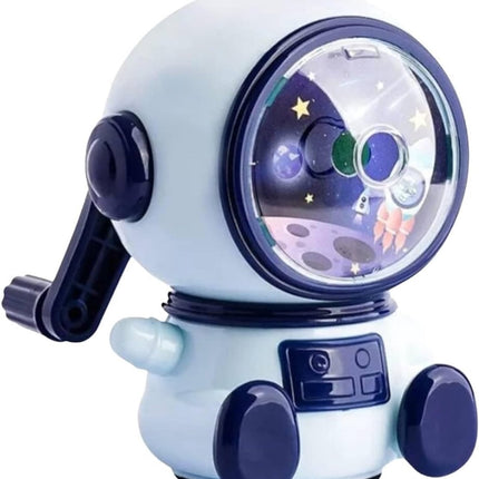 Manual pencil sharpener - Cute child-style stationery with a space theme - durable - easy to use - suitable for school, office, and home..