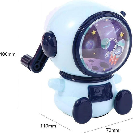 Manual pencil sharpener - Cute child-style stationery with a space theme - durable - easy to use - suitable for school, office, and home..