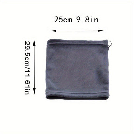 Multifunctional tubular scarf (black) - lined with warm fleece, can be used as a neck warmer or face mask - windproof and warm scarf - suitable for winter sports such as skiing, snowboarding, cycling, hiking, and ice skating.