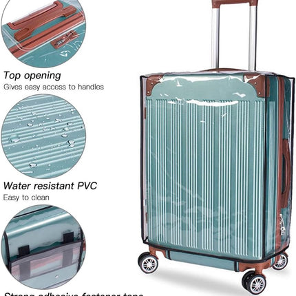 Transparent PVC Suitcase Protective Cover - 22 Inch - Anti-Dirt & Anti-Abrasion Dust Cover.
