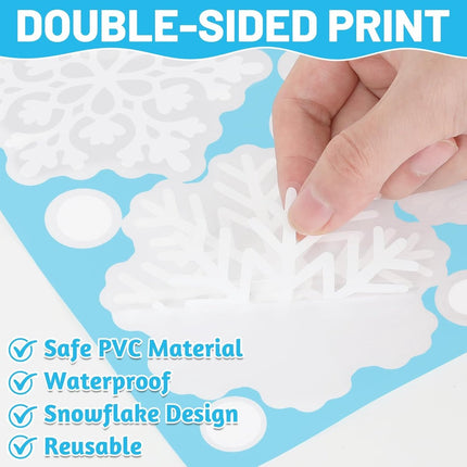 Reusable Christmas Window Stickers - Christmas Window Stickers - Christmas Window Stickers - Christmas Window Decoration - 116 stickers for the holidays, including 9 snowflake stickers - Suitable for winter interior decorations - Festive home decoration.