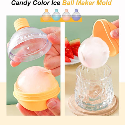 Silicone Ice Cream Ball Mold 4-Piece – Food Safe, for Whiskey.