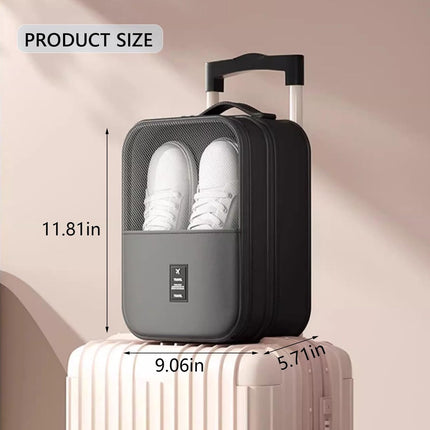 2 shoe storage bags - for travel and daily organization - suitable for 3 pairs of shoes - portable and compact shoe organizer for luggage (black).
