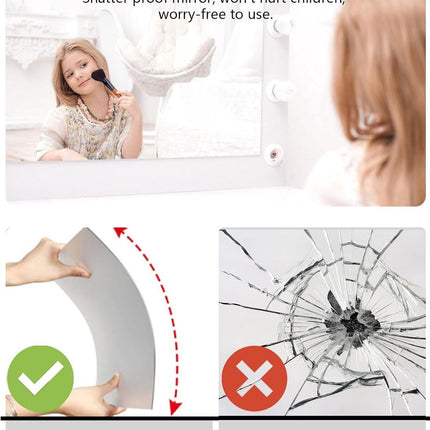 pieces unbreakable Wall Mirror - self-adhesive wallpaper - 30x30 cm, toddlers & children.
