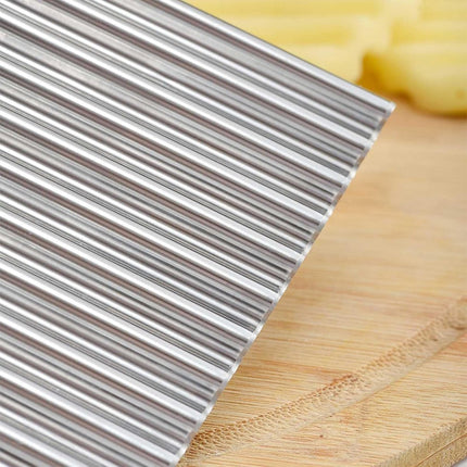 Vegetable knife - Stainless steel - Serrated blade - Potato chip cutter - Fruit and vegetable cutter - Kitchen tool.