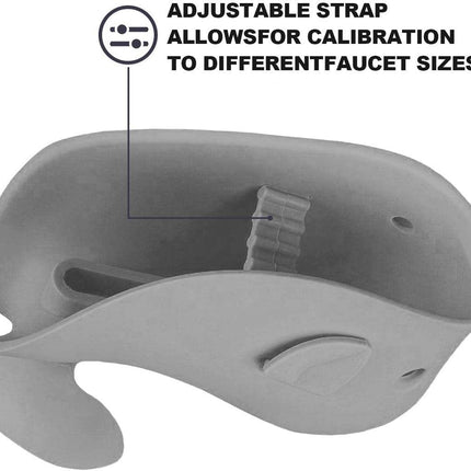 Baby Bath Faucet Cover - Soft silicone safety protector for children, toddlers and babies - Cute whale design, nice bath gift for children - gray.