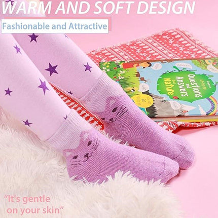Kids' hiking socks - suitable for toddlers, boys and girls - warm and thick - mid-calf boot socks - comfortable and thick - 6 pairs per pack - gift socks.