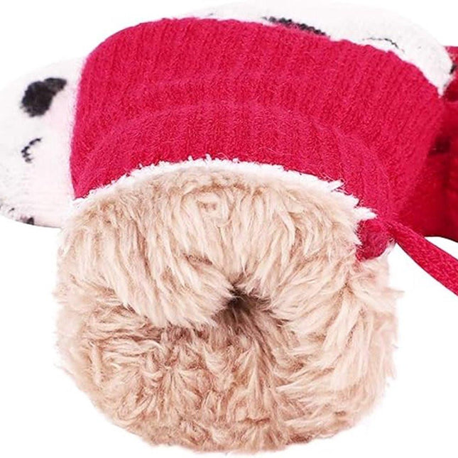 Winter gloves - Knitted winter gloves for boys and girls, with warm fleece lining, suitable for children aged 0-3 years..