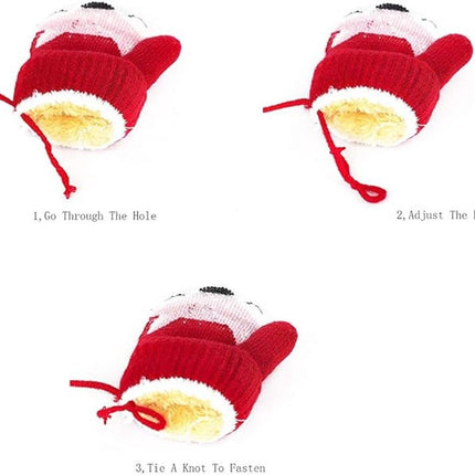 Winter gloves - Knitted winter gloves for boys and girls, with warm fleece lining, suitable for children aged 0-3 years..