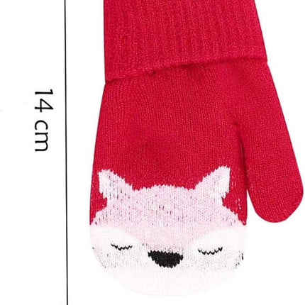 Winter gloves - Knitted winter gloves for boys and girls, with warm fleece lining, suitable for children aged 0-3 years..