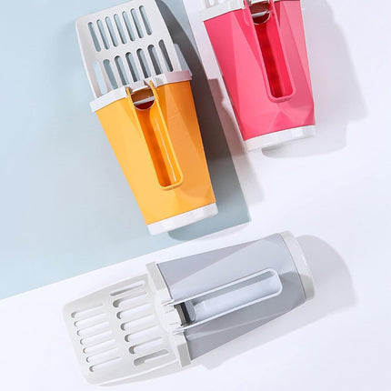 Cat Litter Scoop - Cat Litter Scoop with Collection Bin - Innovative Cat Litter Scoop Set with Waste Bin - Removable Scoop Holder - Large Capacity & Foldable (Yellow).