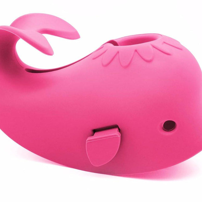 Baby Bath Faucet Cover - Soft silicone safety protector for children, toddlers and babies - Cute whale design, nice bath gift for children - red.