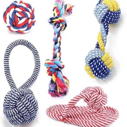 Dog toy - Cleans teeth - Knot & Carrot design - Durable braided cotton rope - Break-resistant chew toy - Suitable for puppies.
