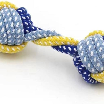 Dog toy - Cleans teeth - Knot & Carrot design - Durable braided cotton rope - Break-resistant chew toy - Suitable for puppies.