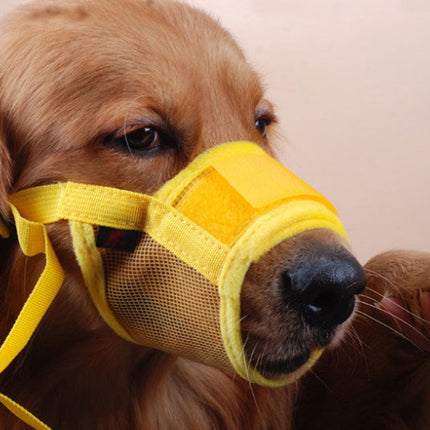 Muzzle for dogs - Soft, breathable - Small dogs, size L yellow.