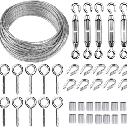 Stainless Steel Thread Set – 30M×2mm, with M5 Spanner, for plants.
