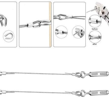Stainless Steel Thread Set – 30M×2mm, with M5 Spanner, for plants.