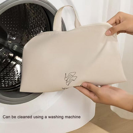 2-piece shoe bag - Travel and home organization - Sealed and waterproof shoe bag - breathable and odor-free for freshness (off-white).